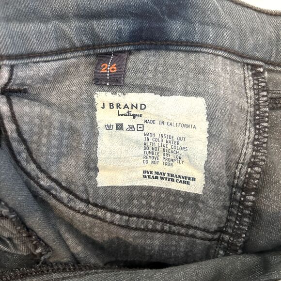 J BRAND Women's Tie Dye Denim Slash Berlin Skinny Distressed Jeans Size 26 - Picture 2 of 13